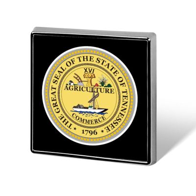 Tennessee State Seal Square Pin Personalized Lapel Pins Button Badges Brooches for Women Men