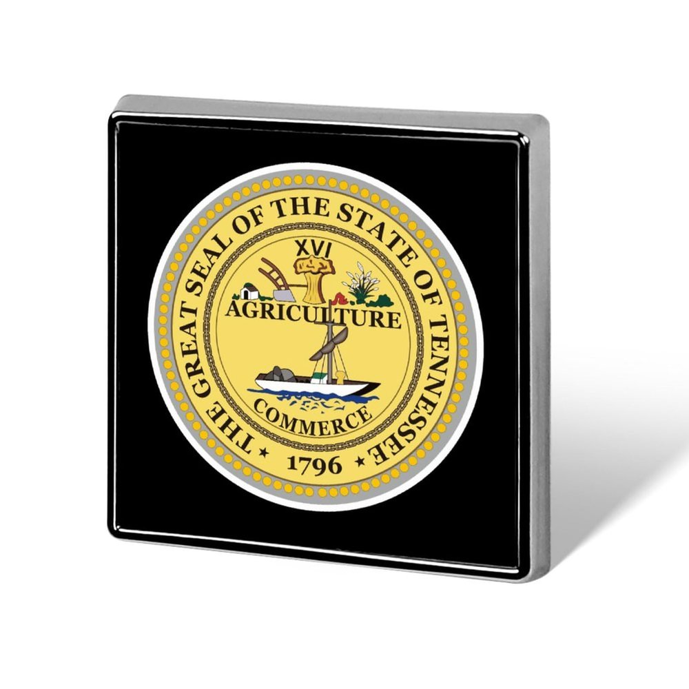 Tennessee State Seal Square Pin Personalized Lapel Pins Button Badges Brooches for Women Men