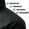 Ubon Mens Long Rain Coat Waterproof with Hood, Lightweight Rain Jacket Spring Windbreaker for Travel and Hiking, Hi-vis Black XX-Large view 4
