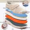 bumuam Lightweight Walking Sneakers,Extra Wide Widths Walking Edema Sneakers Adjustable Strap Easy On/Off with 3 Pairs Insoles Replacement Men 4/Women 5 view 2