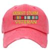 ALLNTRENDS Dad Hat Desert Storm Veteran Embroidered Cotton Military Distressed Cap (Heather Pink) view 1