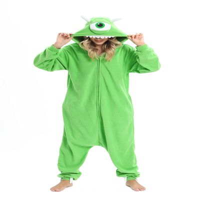LABULA Unisex Adult Onesie Animal Pajamas Halloween Cosplay Sleepwear Green