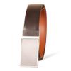 Amazon Essentials Men's Leather Reversible Plaque Dress Belt, Brown/Tan, 46 view 1