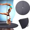 Pole Dancing Crash Mat - 1.2in/2in/4in Thick Foldable Pole Dance Mat for Home/Studio, Exercise Safety Mat 3ft/3.6ft/4ft/4.3ft/4.6ft/5ft/5.2ft/5.6ft/5.9ft/6.2ft/6.5ft Round, Black ( Color : 140cm/4.6ft view 2