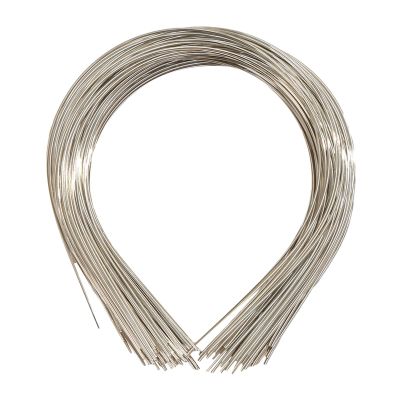 50 Pack Bulk 1.2MM Width Thin Plain Blank Hard Metal Headbands Skinny Men Wire Hair Bands Clasps Hair Holder DIY Craft Accessories, Silver
