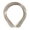 50 Pack Bulk 1.2MM Width Thin Plain Blank Hard Metal Headbands Skinny Men Wire Hair Bands Clasps Hair Holder DIY Craft Accessories, Silver