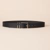 Amazon Essentials Women's Leather Refined Buckle Dress Belt, Black, 3X view 2
