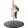 Pole Dancing Crash Mat - 1.2in/2in/4in Thick Foldable Pole Dance Mat for Home/Studio, Exercise Safety Mat 3ft/3.6ft/4ft/4.3ft/4.6ft/5ft/5.2ft/5.6ft/5.9ft/6.2ft/6.5ft Round, Black ( Color : 130cm/4.3ft view 1