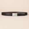 Amazon Essentials Men's Leather Reversible Plaque Dress Belt, Black/Chestnut Brown, 38 view 3