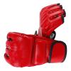 Half Finger Boxing Gloves for Unisex, Red MMA Gloves with Open Palms for Fighting Training, Kickboxing Gloves for All Skill Levels view 4