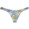 Botmois Men Printed Mesh Classical Thong Underwear Breathable T-back C-Thru Underpants Bulge Pouch Tangas Male Sheer Lingerie Plam M view 3