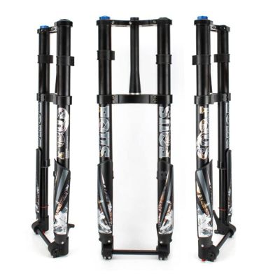 ZECHAO 26/27.5/29inch Bike Shock Absorber Forks,110 * 15mm Double Shoulder Fork 160mm Travel Mountain Bike Inverted Fork Rebound Adjustment Outdoor (Color : Black, Size : 29inch)