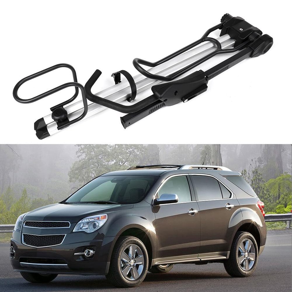 ECCPP Silver Upright Bike Rack 1 Bike Universal Fits Fits Most Size Crossbar Bike Racks Roof Bicycle Carrier