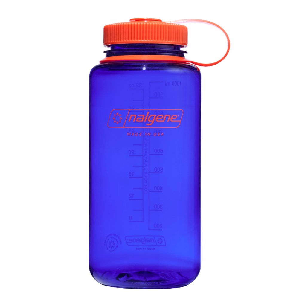 Nalgene Leak Proof Tritan BPA-Free Water Bottle - 32 oz Wide Mouth - Made in the USA for Outdoor Use & Daily Hydration (Periwinkle)