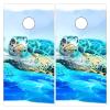 Styubn Cornhole Board Wraps Beach Sea Turtles Cornhole Skins for Boards,Skin Decal Vinyl Wrap for Cornhole Game Board Bag Toss (2xpcs.) view 1