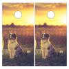 Cornhole Board Wraps Border Collie Sunset Cornhole Skins for Boards,Skin Decal Vinyl Wrap for Cornhole Game Board Bag Toss (2xpcs.) view 1