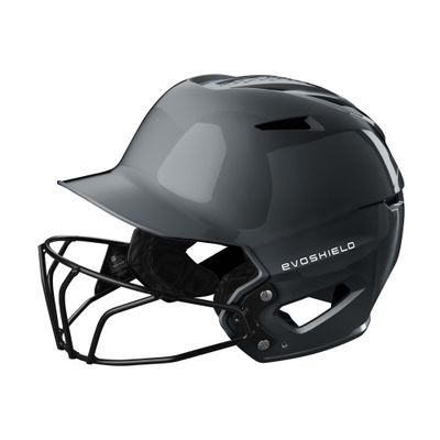 EvoShield XVT 2.0 Gloss Batting Helmet with Facemask - Charcoal, X-Small