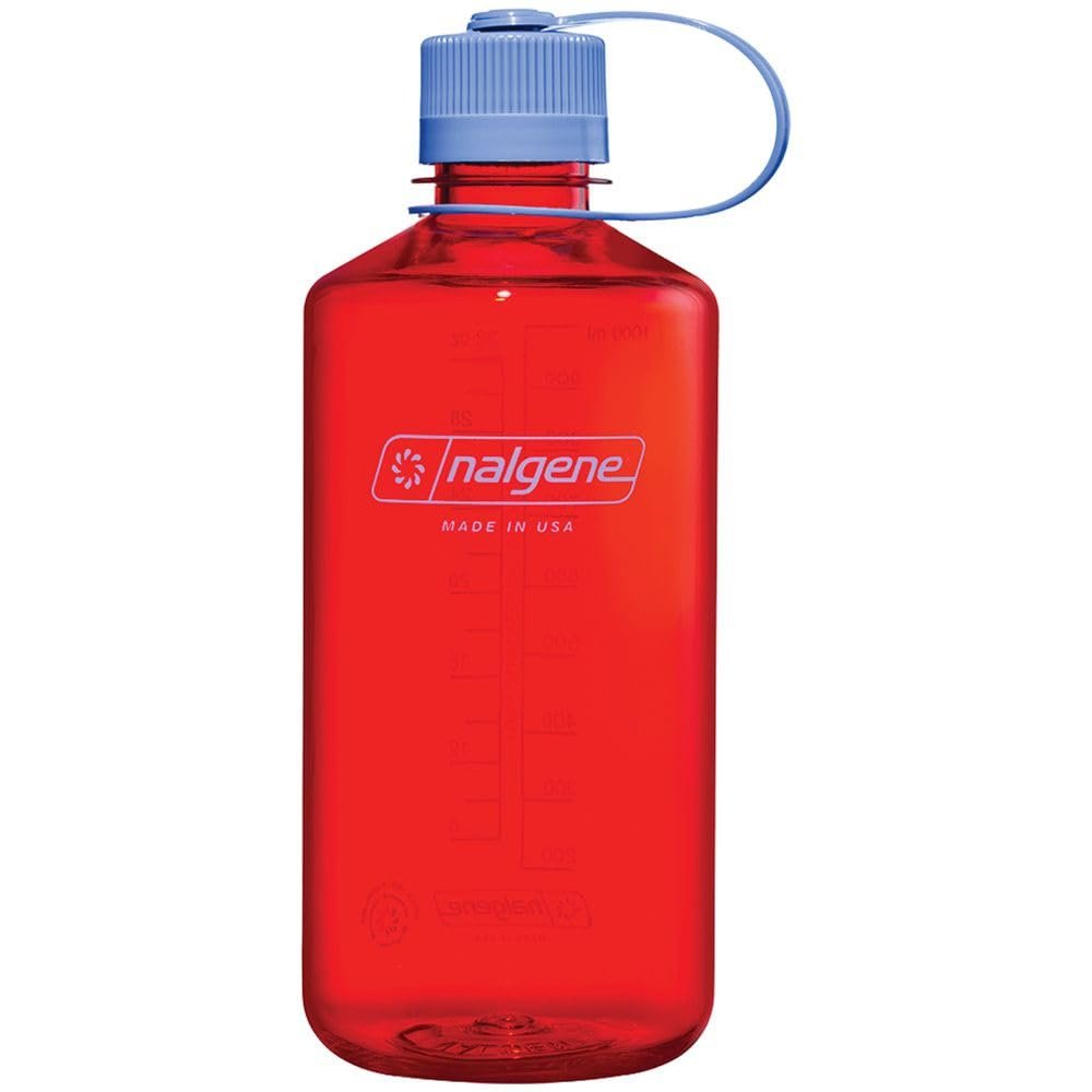 Nalgene Water Bottle - Lightweight Sustain Tritan BPA-Free Shatterproof Bottle for Backpacking, Hiking, Gym, 32 OZ, Narrow Mouth, Marmalade Orange