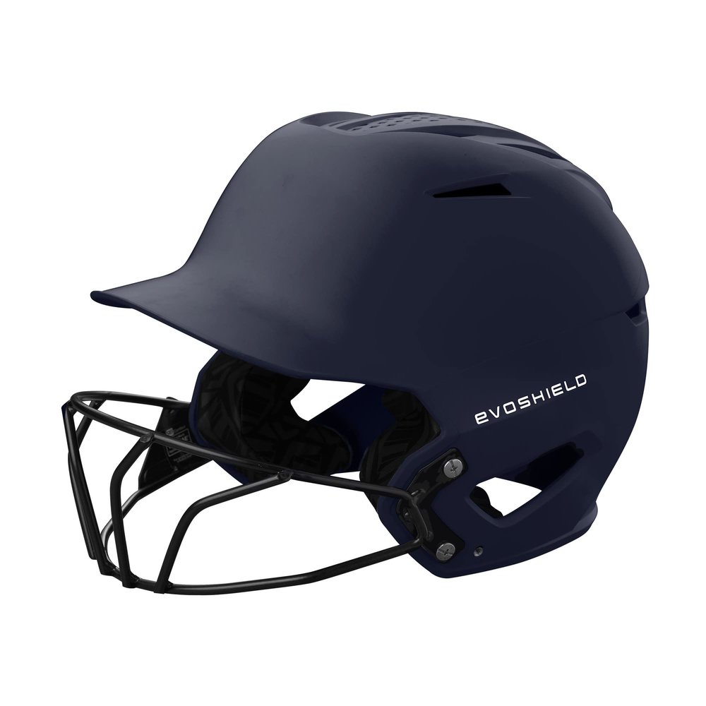 EvoShield XVT 2.0 Matte Batting Helmet with Facemask - Navy, X-Small