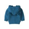 Hooded Girls Infant Baby Coat Warm Outwear Boy Knit Sweater Hooded Girl Girls Coat&Jacket New Born (Blue, 3-6 Months) view 3