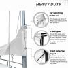 SavvyCraft Waterproof Mainsail Boom Cover, Heavy Duty 600D Sailboat Mainsail Cover UV Protection Weather-Resistant, Boom Length 10'-11' White view 3
