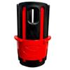 Shot Collar Bat Weight 16 to 24 oz | Easy On/Easy Off (Twist or Tap Off) Baseball Bat Weight | Customize Colors to Match Equipment or Team (16, 20, 24 Ounces)  Black w/Red Inserts view 2