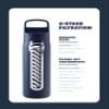 LifeStraw Go Series  Insulated Stainless Steel Water Filter Bottle for Travel and Everyday Use, Removes Bacteria, Parasites and Microplastics, Improves Taste, 18oz Seafoam view 2