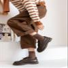ACCFOD Fall Slouch Socks for Women Cotton Slouchy Socks Brown Coffee Gray Orange Green Yellow Nude White Socks view 2