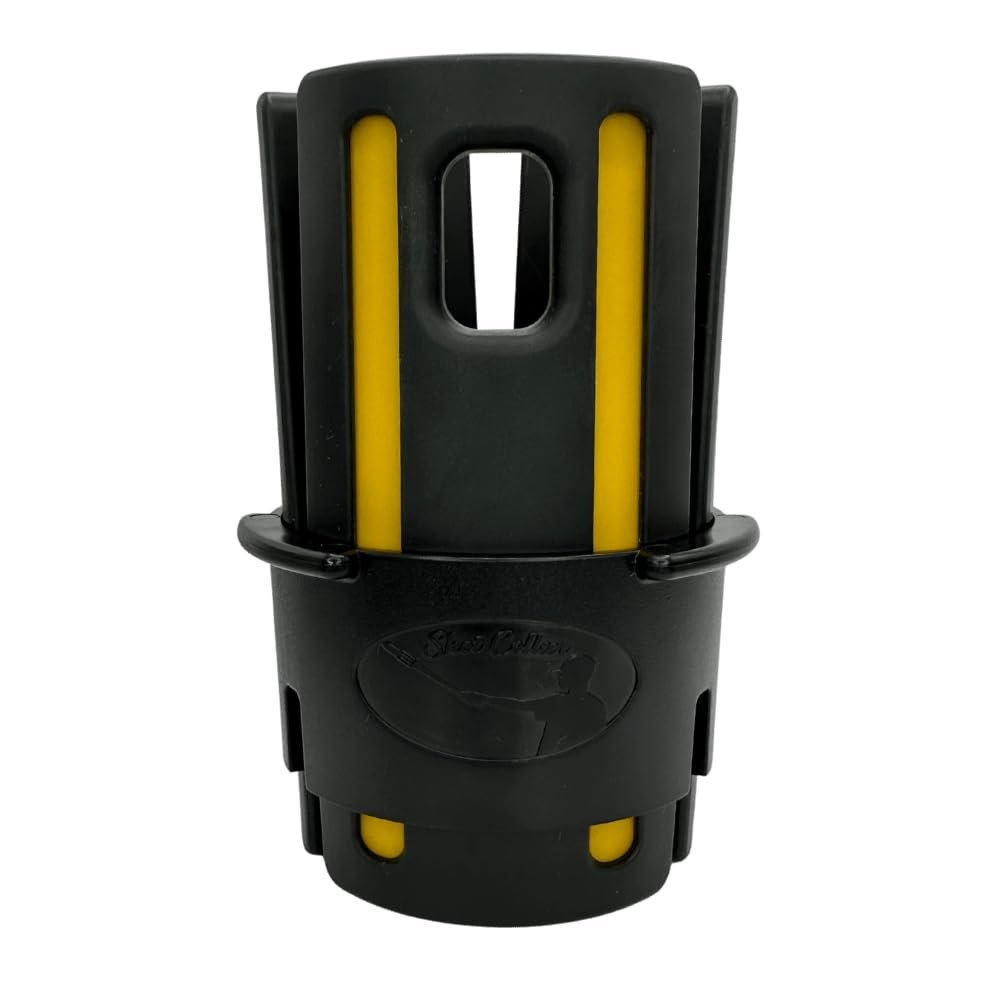 Shot Collar Bat Weight 16 to 24 oz | Easy On/Easy Off (Twist or Tap Off) Baseball Bat Weight | Customize Colors to Match Equipment or Team (16, 20, 24 Ounces)  Black w/Gold Inserts