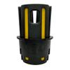 Shot Collar Bat Weight 16 to 24 oz | Easy On/Easy Off (Twist or Tap Off) Baseball Bat Weight | Customize Colors to Match Equipment or Team (16, 20, 24 Ounces)  Black w/Gold Inserts view 1