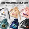TopTie Custom 50 PCS Silk Satin Gift Bag with Drawstring, Jewelry Pouch Bags Logo Printed Premium Cosmetic Bag, 3.2 X 4.3 Inches view 2