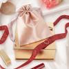 TopTie Custom 50 PCS Silk Satin Gift Bag with Drawstring, Jewelry Pouch Bags Logo Printed Premium Cosmetic Bag, 3.2 X 4.3 Inches view 4