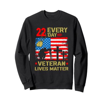 22 Veterans A Day Veteran Suicide Prevention Awareness 988 Sweatshirt