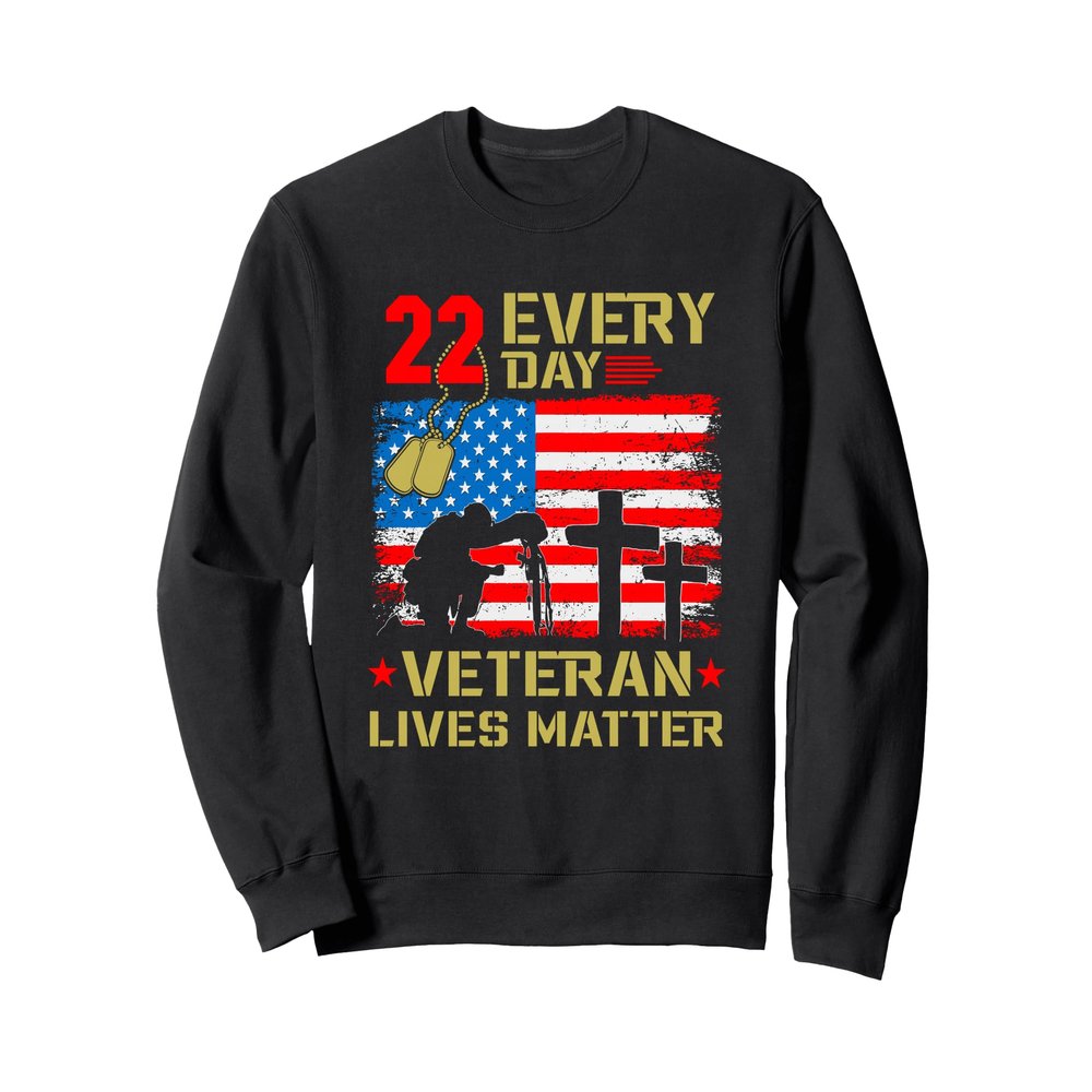 22 Veterans A Day Veteran Suicide Prevention Awareness 988 Sweatshirt