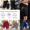Boolavard Shorts for Women with Pockets  High Waisted Tummy Control Workout Yoga Running Gym Short Pants (XL, Black) view 2