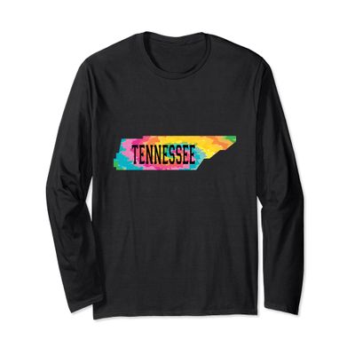 Tennessee State Mens Womens Kids Tennessee Orange Tie Dye TN Long Sleeve T-Shirt
