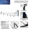 SavvyCraft Waterproof Mainsail Boom Cover, Heavy Duty 600D Sailboat Mainsail Cover UV Protection Weather-Resistant, Boom Length 9'-10' White view 2
