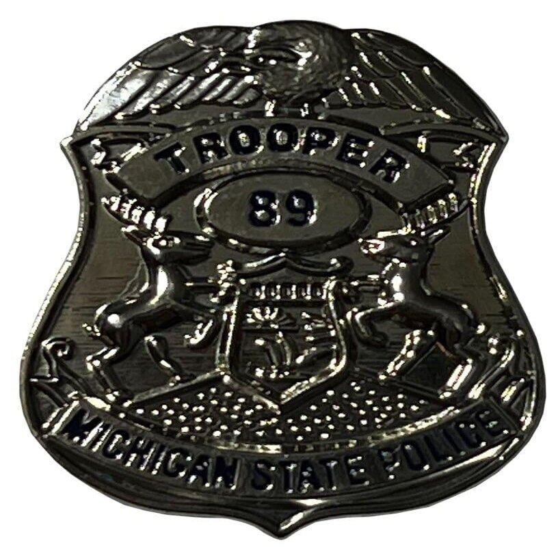 Michigan State Police Trooper Badge Hat Cap Lapel Pin PO-523 (1)