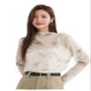 Women's Tops Shirts Sexy Tops for Women Shirts Tie Dye Mock Neck Top Shirts (Color : Apricot, Size : X-Small) view 1