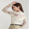 Women's Tops Shirts Sexy Tops for Women Shirts Tie Dye Mock Neck Top Shirts (Color : Apricot, Size : X-Small) view 3