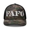 RIVEMUG FAFO Fuck Around and Find Out Camouflage Trucker Hat Curved Bill Low Crown Adjustable Camo Cap view 2
