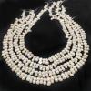 16 inches 5x10mm White Side Drilled Peanut Baroque Pearls Loose Strand view 1