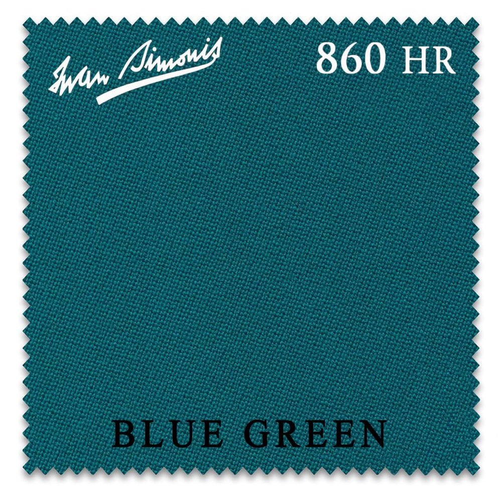 Iwan Simonis 860HR Pool Billiard Table Cloth - Authorized Dealer (Blue Green, 9 ft)