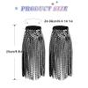GEMILY Fringe Sequin Leg Warmers Disco Black Glitter Rave Boot Covers for Women view 2