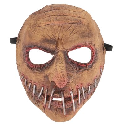 EXCEART Scary Halloween Mask with Nail Design - Realistic Soft Latex Full Face Mask for Halloween Party Costume and Theme Events 10.63 X 7.09 X 3.54 Inches