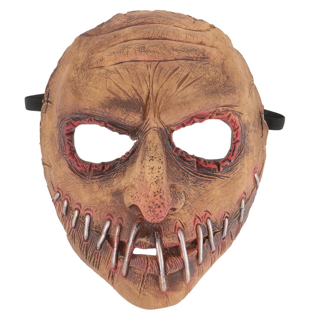 EXCEART Scary Halloween Mask with Nail Design - Realistic Soft Latex Full Face Mask for Halloween Party Costume and Theme Events 10.63 X 7.09 X 3.54 Inches