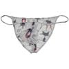 Botmois Sexy Men's Printed Mesh Bikini Briefs Underwear C-Thru Ruched Back Underpants Male Bulge Pouch Sheer Lingeries Beach 3-Pack(Chain,White Cat,Wintersweet) L view 4