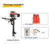 CUKUSIN 4 Stroke Outboard Motor 4 hp Outboard Boat Motors for Inflatable, Kayak, Dinghy, Canoe Small Boat, With Strong Short Shaft, Life Jacket and Manual Reverse view 2