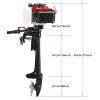 CUKUSIN 4 Stroke Outboard Motor 4 hp Outboard Boat Motors for Inflatable, Kayak, Dinghy, Canoe Small Boat, With Strong Short Shaft, Life Jacket and Manual Reverse view 3