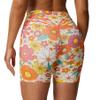 Aoxjox Trinity Workout Biker Shorts for Women Tummy Control High Waisted Exercise Athletic Gym Running Yoga Short 6" (Flower Print, XX-Small) view 1